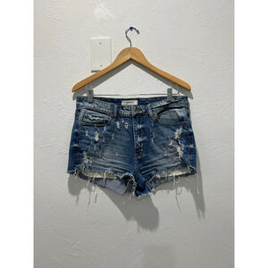 Women's Pistola Blue Distressed Jean Shorts Size 29